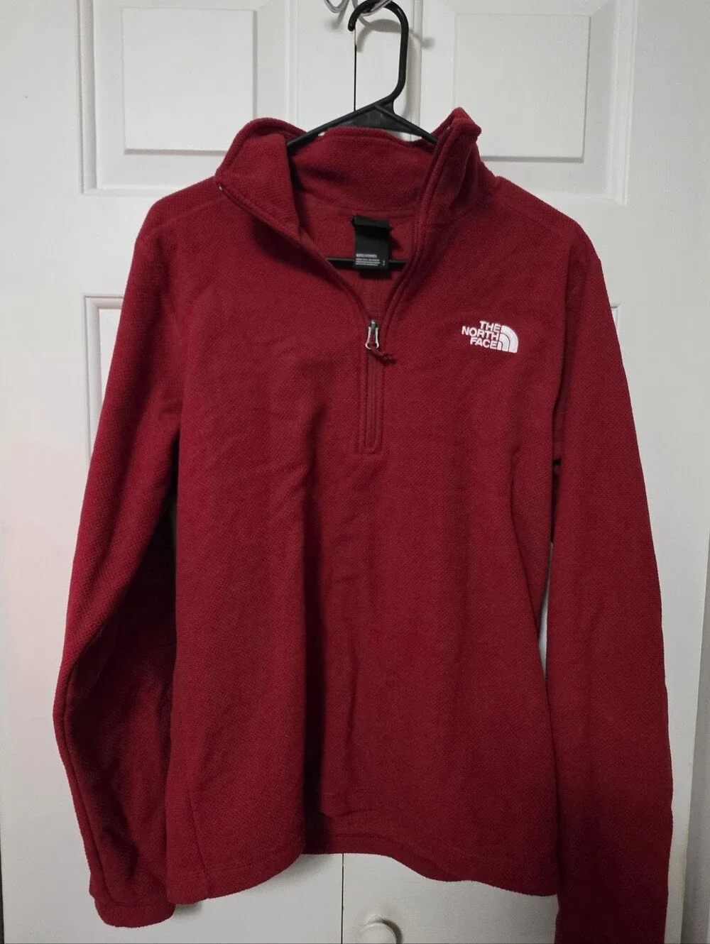 The North Face ¼ Zip Microvelour Glacier Fleece Pullover Red Men's Small